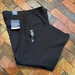 Croft & Barrow black size 42 X 30 classic fit flat front men’s pants or trousers